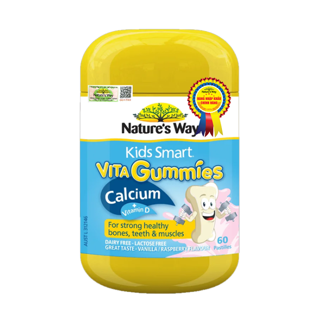 Canxi cho bé – Nature’s Way Kids Smart Vita Gummies Calcium + Vitamin D
